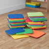 Outdoor Rainbow™ Square Cushions & Tuf 2™ Trolley - Educational Equipment Supplies