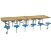 Rectangular Mobile Folding Table With 12 Seats -  3080 x 1500 x 735mm - Educational Equipment Supplies