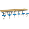 Rectangular Mobile Folding Table With 12 Seats -  3080 x 1500 x 685mm - Educational Equipment Supplies