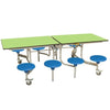 Rectangular Mobile Folding Table With 8 Seats - L2380 x W1500 x H735mm - Educational Equipment Supplies