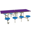 Rectangular Mobile Folding Table With 8 Seats - L2380 x W1500 x H735mm - Educational Equipment Supplies