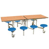 Rectangular Mobile Folding Table With 8 Seats - L2380 x W1500 x H685mm - Educational Equipment Supplies