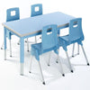 Start Right Rectangular  - Height Adjustable Tables - With Matching Colour Top & Frames - Educational Equipment Supplies