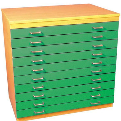 10 Coloured Drawer A1 Paper Store - Educational Equipment Supplies