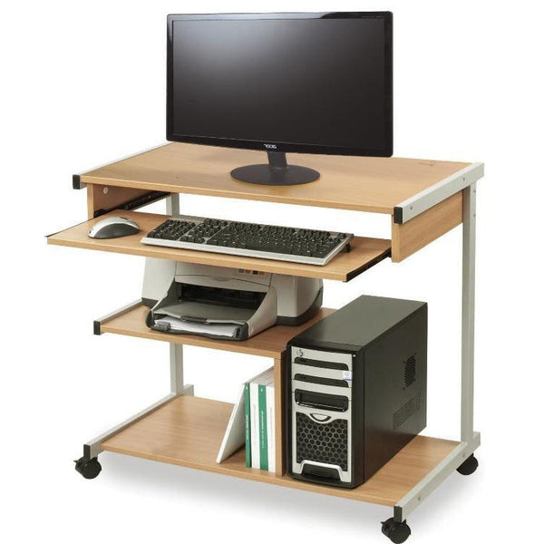 Tower Workstation Computer trolley With Sliding Keyboard Shelf