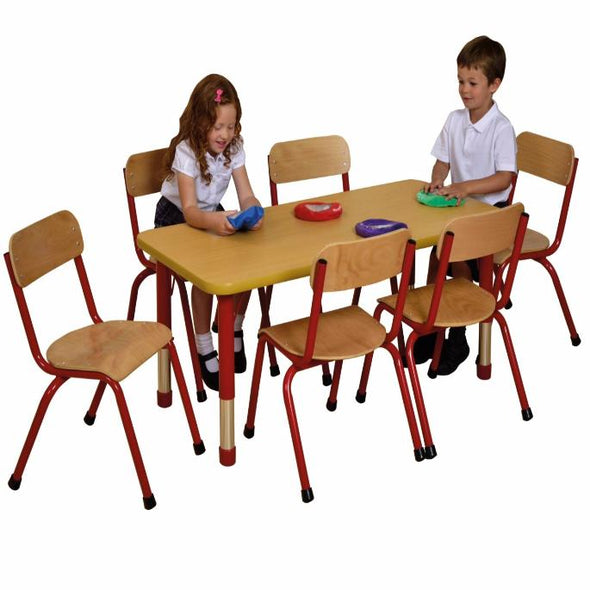 Milan Rectangular Height Adjustable Table - 6 Seater - Educational Equipment Supplies