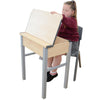 Retromod Traditional Single Wooden School Desk - 640mm - Educational Equipment Supplies