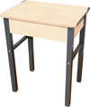 Retromod Traditional Single Wooden School Desk - 640mm - Educational Equipment Supplies