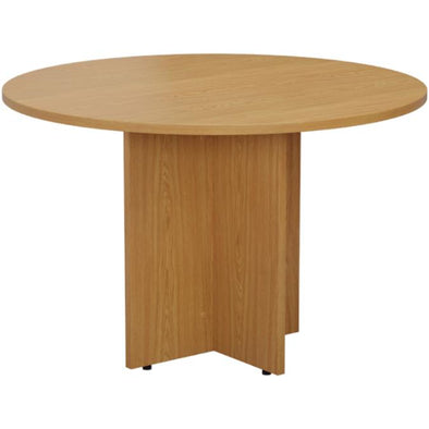 Round Meeting Table - Oak - Educational Equipment Supplies