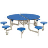 Round Mobile Folding Dining Table With 8 Seats - D2155 x H735mm - Educational Equipment Supplies