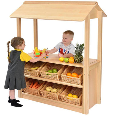 RS Role-Play Shop Canopy With Angled Tidy And Baskets - Educational Equipment Supplies
