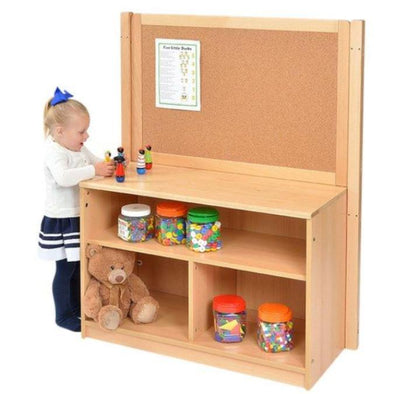 Rs Open Bookcase Solidback + Cork Divider - Educational Equipment Supplies