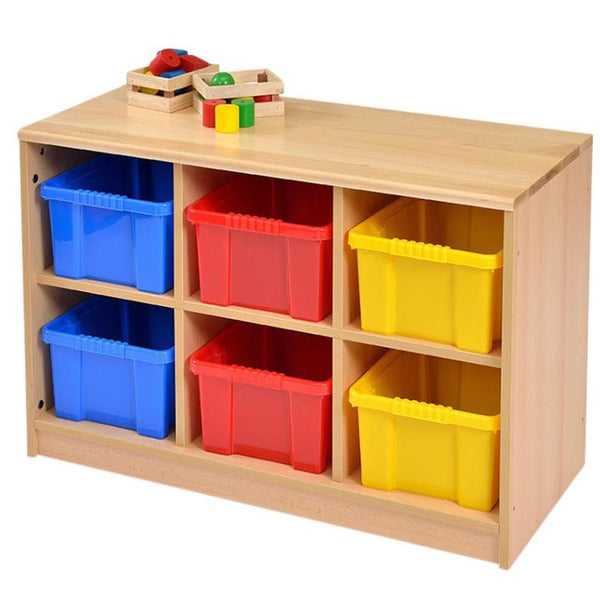 Rs Wooden Storage Unit + Coloured Trays