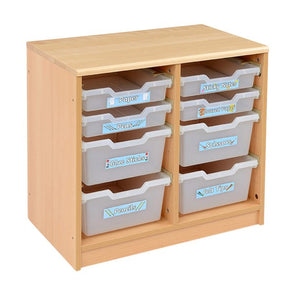 Rs Static Tray Storage Unit - 4 Deep & 4 Shallow Trays RS Static tray Storage units | 12 Deep & 4 Shallow Trays | www.ee-supplies.co.uk