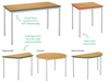 RT32 Premium Stacking Classroom Tables - Square - Bullnose Edge - Educational Equipment Supplies