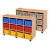 Mobile Safe & Sturdy Tray Unit - 12 Deep Clear Trays - Educational Equipment Supplies