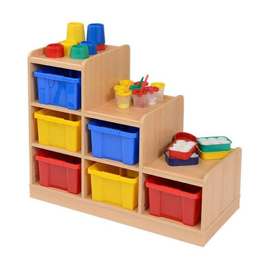 Safe Sturdy Tiered Unit With 12 Trays ( Right & Left Hand Unit) - Educational Equipment Supplies