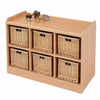 Safe & Sturdy Unit - 6 Static Wicker Tray Store - Educational Equipment Supplies
