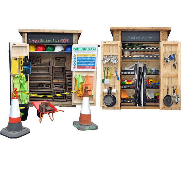 Wooden Shed - Sand & Water & Builders Shed Combo - Educational Equipment Supplies