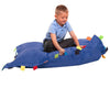 Sensory Touch Tags Bean Bag Floor Cushion - Blue - Educational Equipment Supplies