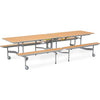 SICO TTX13 Mobile Folding Bench Dining Table Unit SICO BY-65 Mobile Folding School 8-12 Seater Table + Benches | ee-supp;ies.co.uk