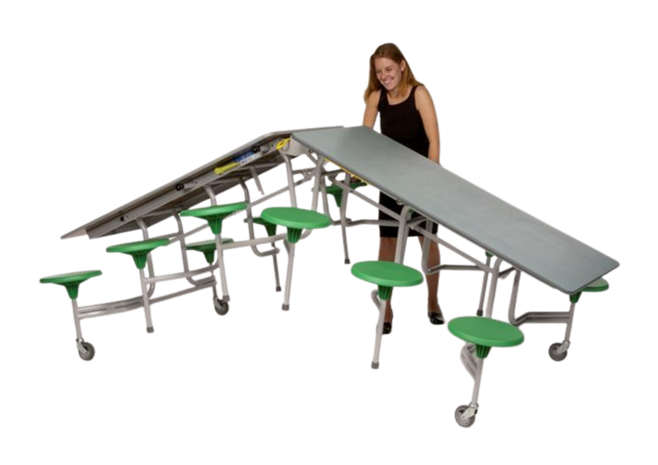 Sico ECO 12 Seat Rectangular Mobile School Folding Dining Table