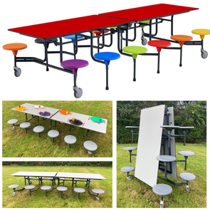 Sico Outdoor 12 Seat Rectangular Mobile School Folding Dining Table Sico Rectangular Mobile School Folding Dining Table - 12 Seats | ee-supp;ies.co.uk