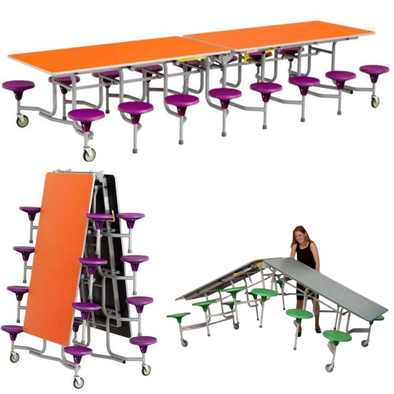 Sico Rectangular Mobile School Folding Dining Table - 16 Seats Sico Rectangular Mobile School Folding Dining Table - 16 Seats| ee-supp;ies.co.uk