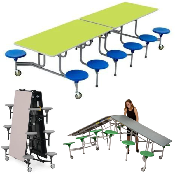 Sico Signiture 12 Seat Rectangular Mobile School Folding Dining Table