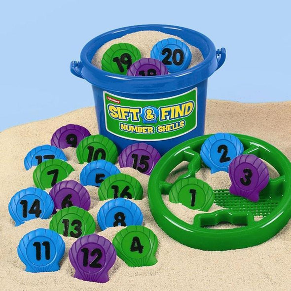 Sift and Find Number Shells - Educational Equipment Supplies