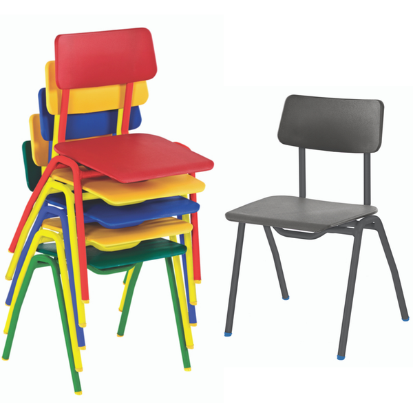 BS Poly Classroom Chair With Colour Frames