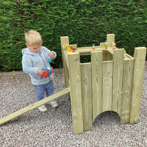 Wooden Small World Play Castle Small Outdoor Wooden Bridge| Great Outdoors Gardening | www.ee-supplies.co.uk