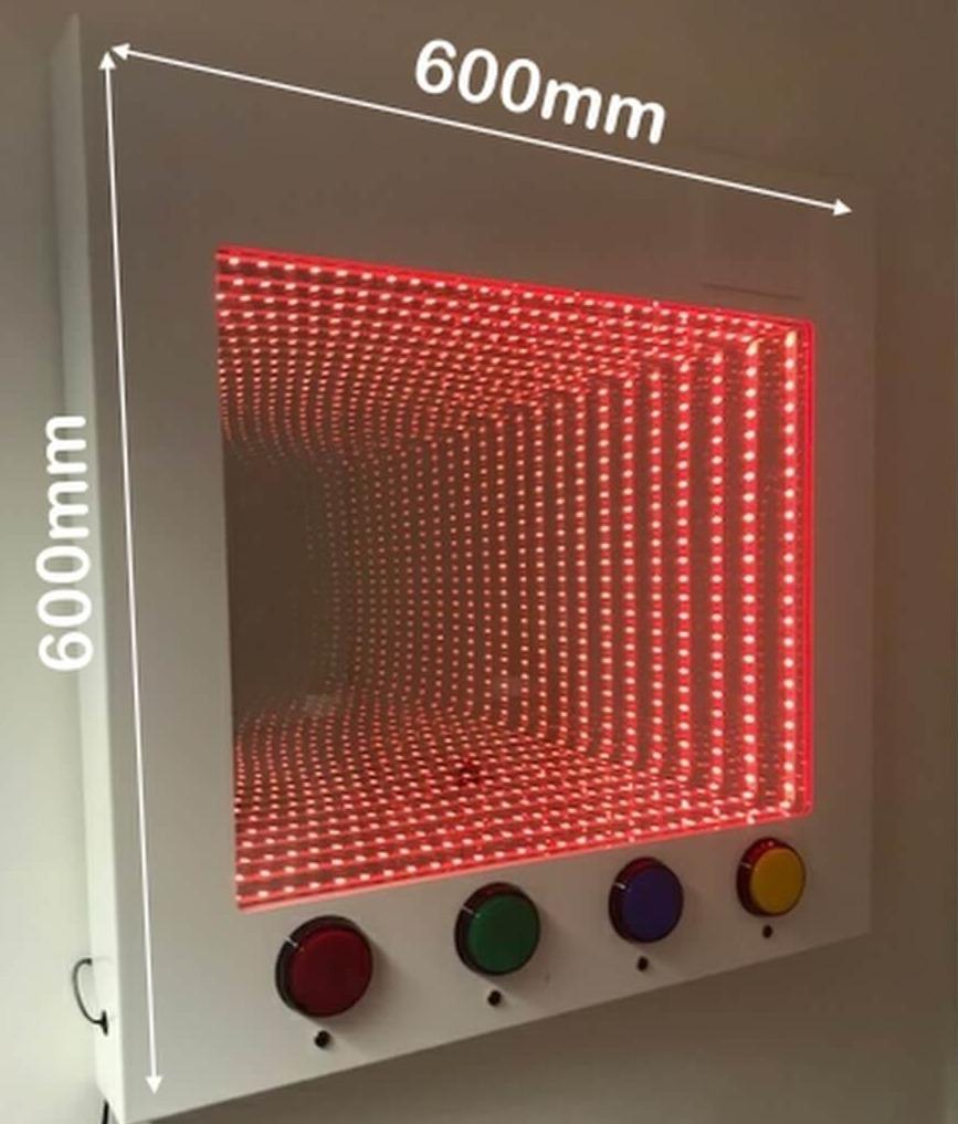 Small Sensory Interactive LED Infinity Panel With Built In Buttons 600 ...