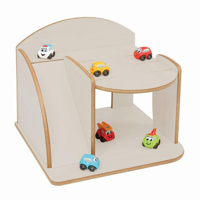 TW Nursery Small World Wooden Play Garage - Grey - Educational Equipment Supplies