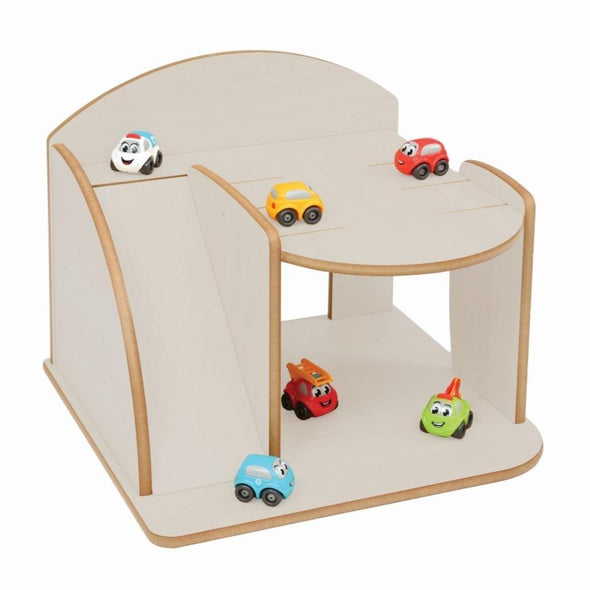 TW Nursery Small World Wooden Play Garage - Grey - Educational Equipment Supplies