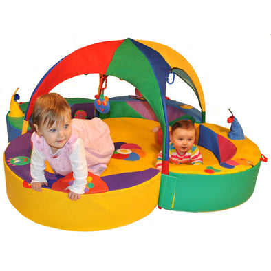 Soft Play Crescent Ring Super Set Soft Play Crescent Ring Single Set + Activity Arch Black & White| www.ee-supplies.co.uk