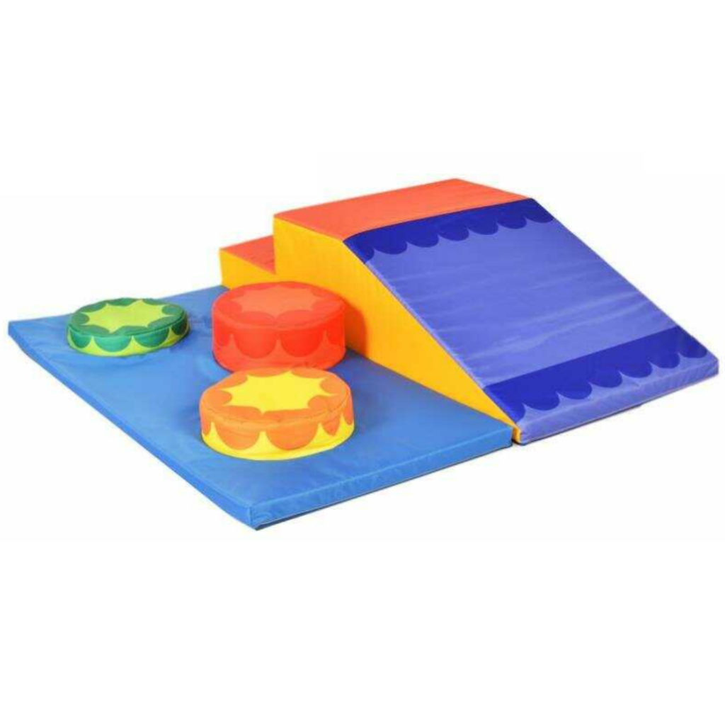 Soft Play Pack Away Ramp & Stepping Stone Multi Coloured | Educational ...
