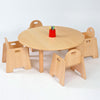 Solid Beech Circular Table D100 x H30cm & H14cm Infant Chairs x 4 Solid Beech Nursery Table & Chairs | Seating | www.ee-supplies.co.uk