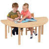 Solid Beech Nursery Table - Semi Circular W960 x D690mm - Educational Equipment Supplies