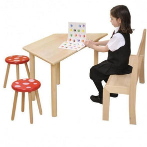 Solid Beechwood Nursery Table - Trapezoid - Educational Equipment Supplies