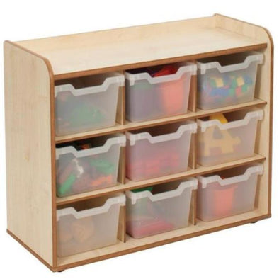 TW Nursery Solway Clear Tray Unit 3x3 - Maple - Educational Equipment Supplies