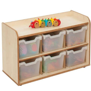 TW Nursery Solway Clear Tray Unit 3x2 - Maple - Educational Equipment Supplies