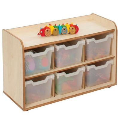 TW Nursery Solway Clear Tray Unit 3x2 - Maple - Educational Equipment Supplies