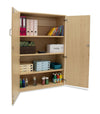 Stock Cupboard with 1 Fixed & 2 Adjustable Shelves - H1518mm Standard Cupboards | School Cupboard Storage | www.ee-supplies.co.uk