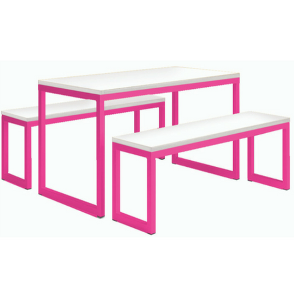 Standard Dining Table & Benches - Telemagenta