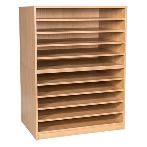 Mobile & Static 10 Fixed Shelves A1 Paper Storage - Educational Equipment Supplies