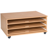 Mobile & Static 3 Sliding Shelves A1 Paper Storage - Educational Equipment Supplies