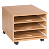 Mobile & Static 3 Sliding Shelves A2 Paper Storage - Educational Equipment Supplies