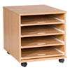 Mobile & Static 4 Sliding Shelves A2 Paper Storage - Educational Equipment Supplies