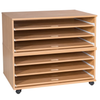 Mobile & Static 6 Sliding Shelves A1 Paper Storage - Educational Equipment Supplies